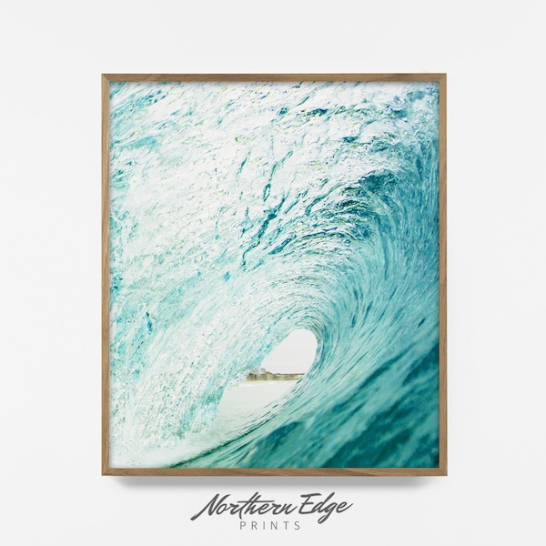 wave print, wave art, beach print, beach decor, beach art, ocean art, coastal art, coastal print, printable, turquoise print, turquoise art