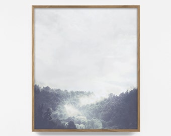 Forest Photo, Printable Nature Art, Nature Wall Art, Photo Print, Wilderness Art, Forest Photography, Minimalist nature, Foggy Trees, Print