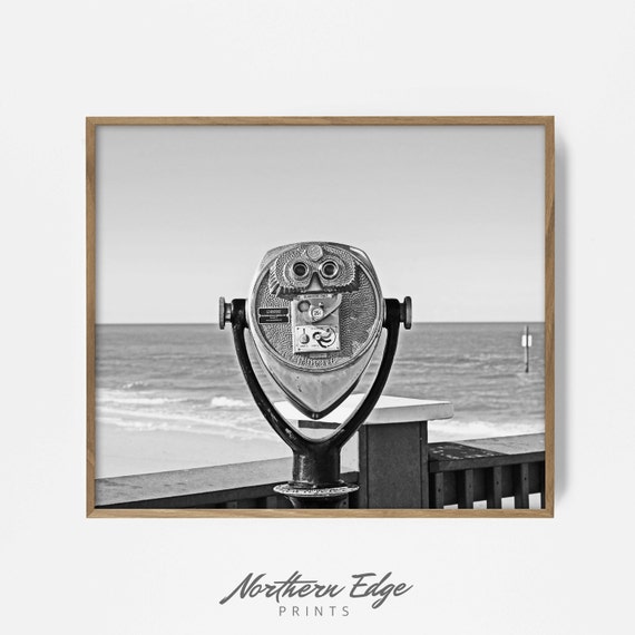 Retro Periscope Print, City Wall Art, Vintage Beach Art, Vintage Wall Decor, Vintage Periscope, Retro Beach Decor Print, Vintage Decor Print