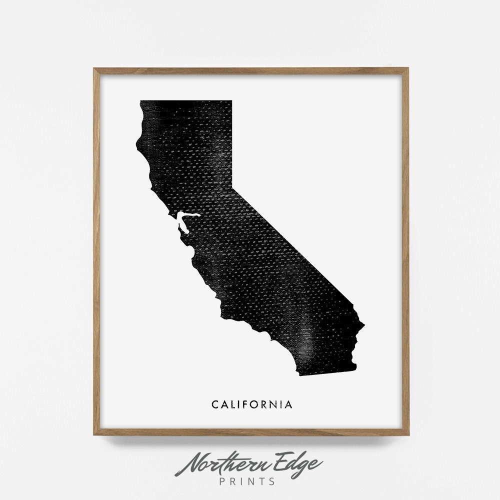 California Map Printable California Artwork United States | Etsy