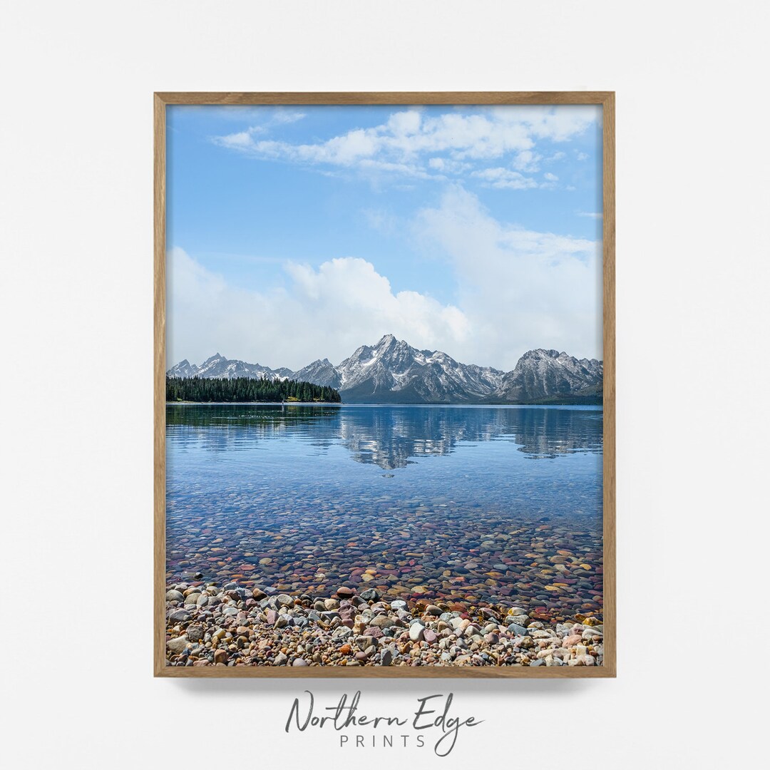 Mountain Lake Wall Art Printable Mountain Print Modern Art Etsy