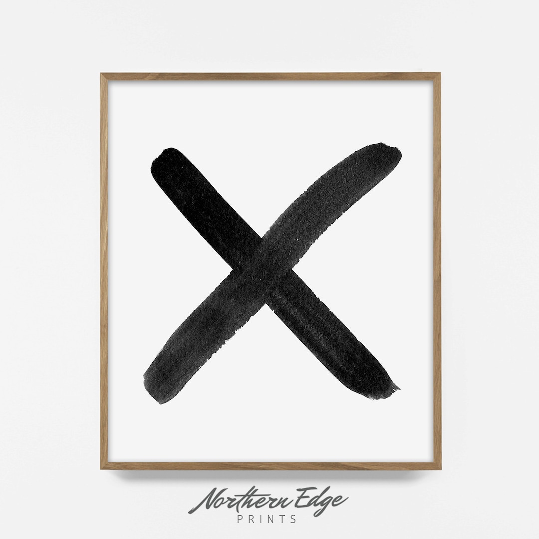 Love Print XO Wall Art Brush Stroke Typography Print Etsy