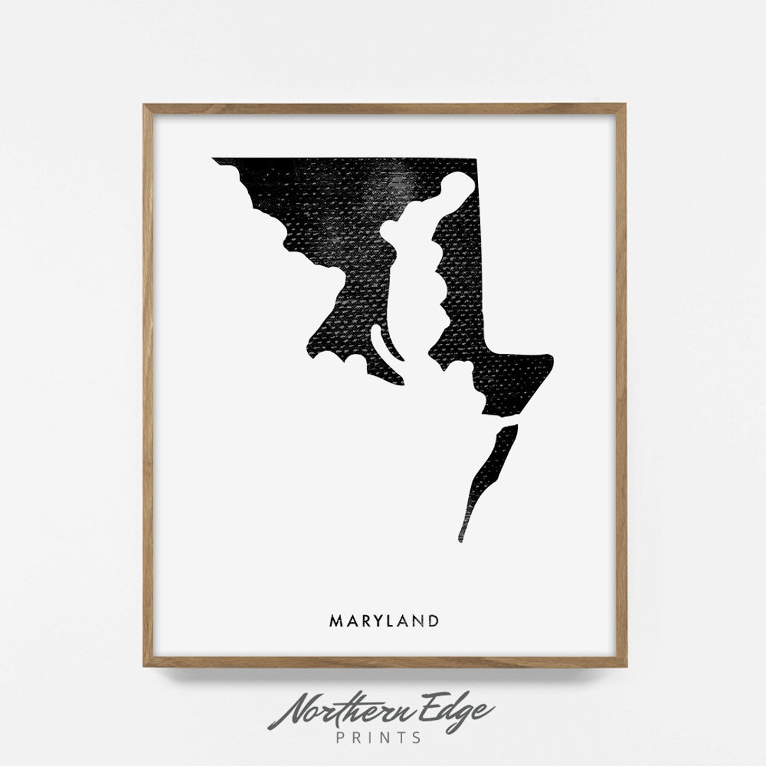 Maryland Map, Printable Art, United States Print, Printable US, Loft ...