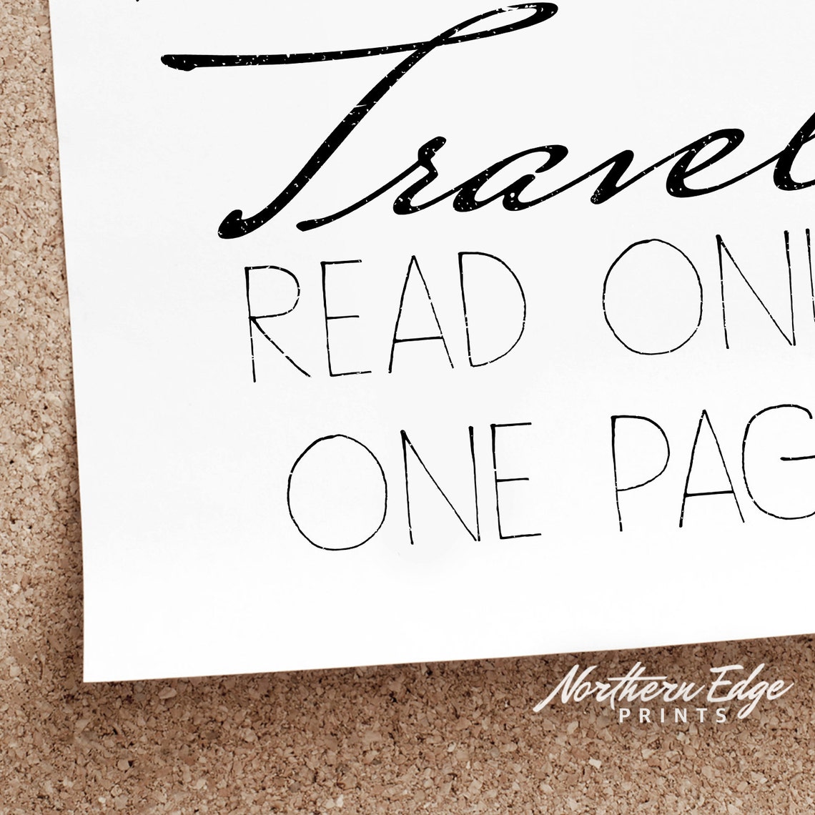 De wereld is een boek reizen afdrukbaar inspirerend citaat