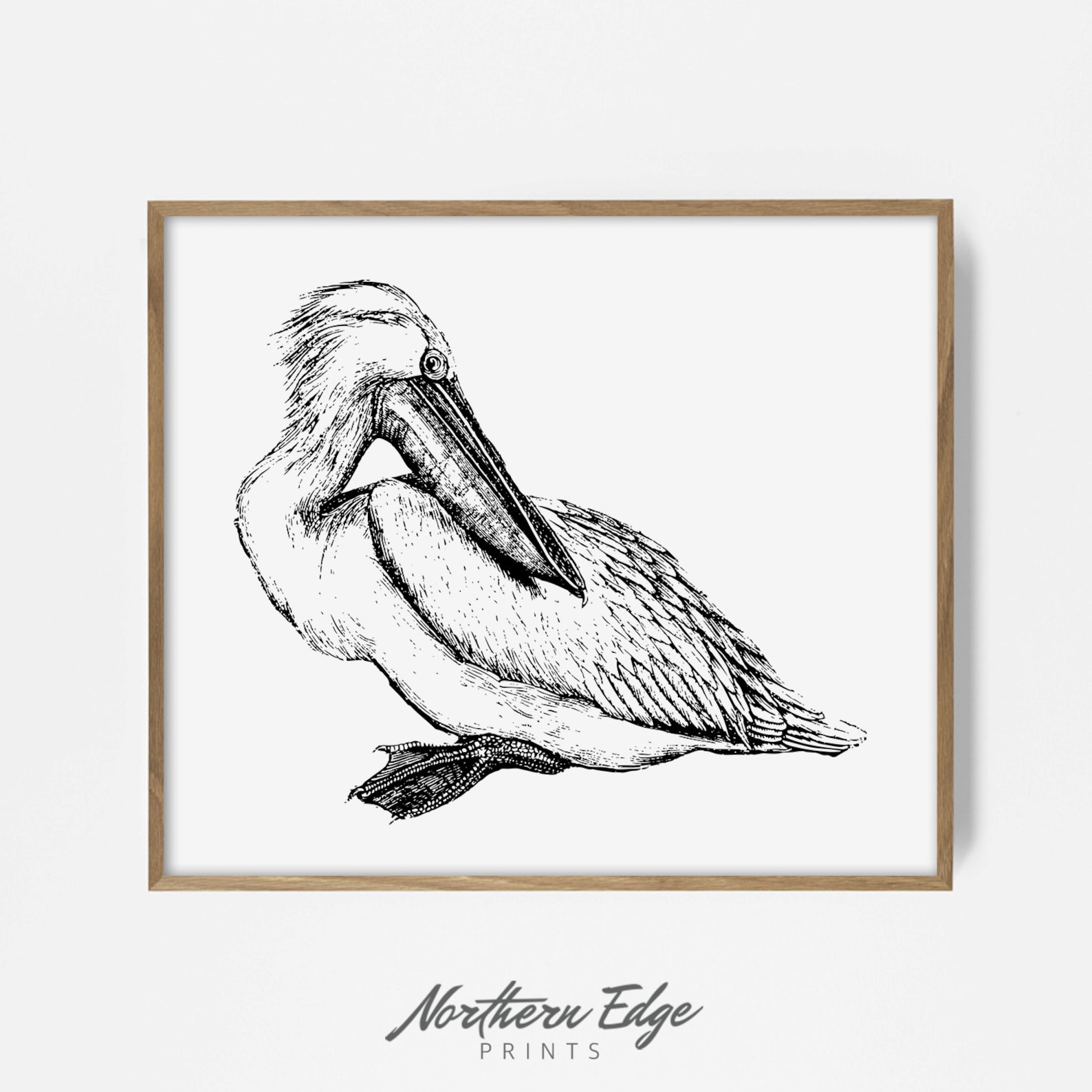 Pelican Printable Poster Summer Decor Beach Art Sea Shore - Etsy