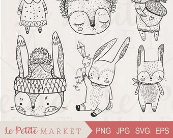 3086 Bunny Chaplin Digi Stamp