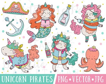 Cute Unicorn Clipart Images, Cute Unicorn Clip Art, Cute Pirate Clipart, Pirate Clip Art, Cute Valentine Clipart, Unicorn Pirate Clipart PNG