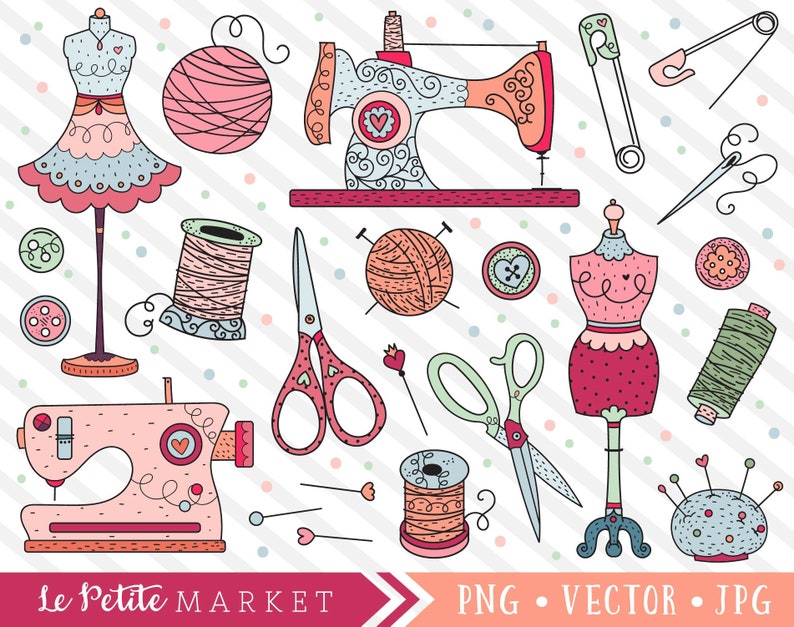 Free Download Cute Sewing Machine Clipart Png SVG Cut Files. 