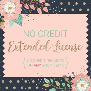 No Credit Extended License / No Credit Required for ALL Shop Items, Digital Stamp Set or Clip Art Sets