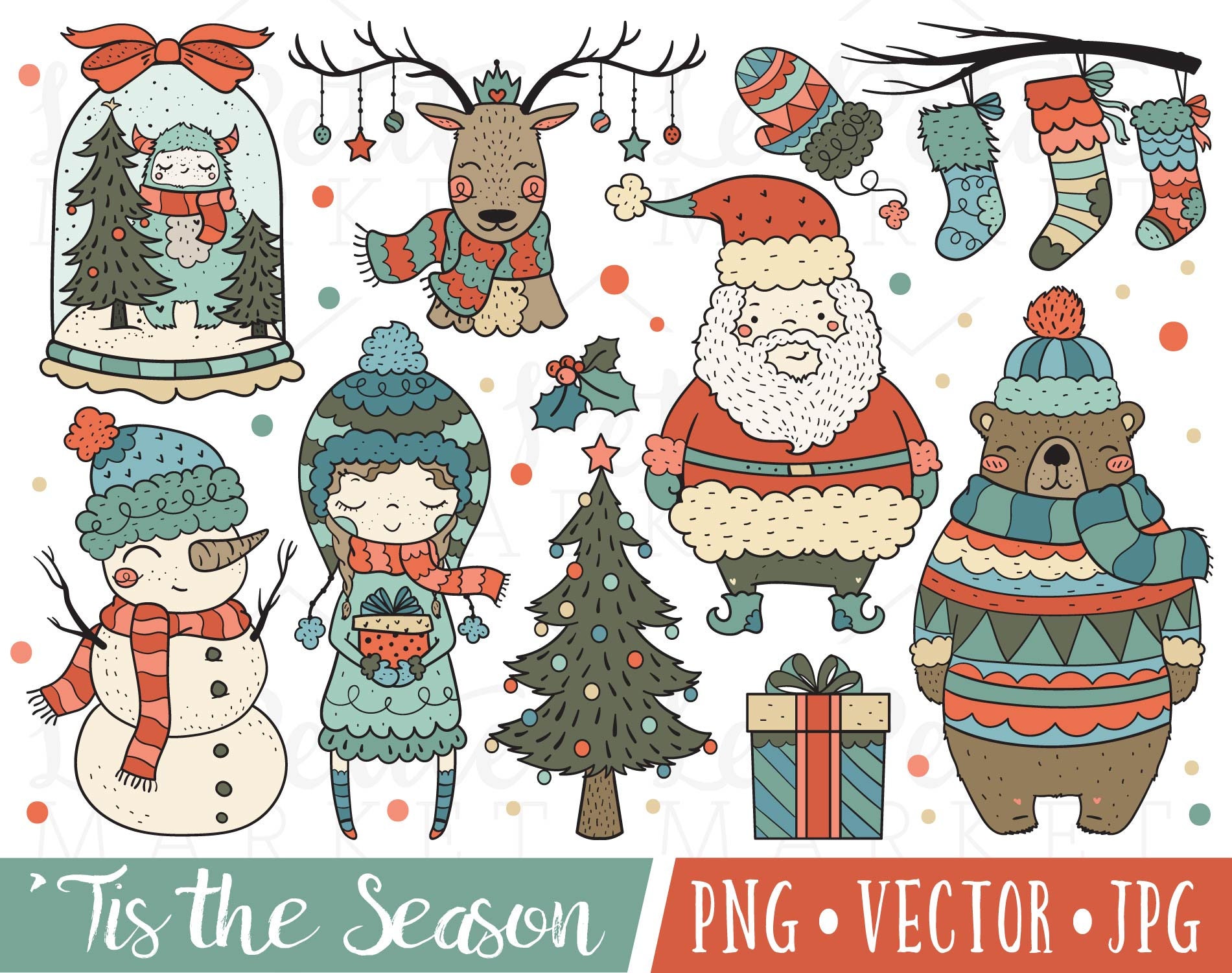 Leuke Kerst Clipart Afbeeldingen Cute Christmas Girl Clipart - Etsy Nederland