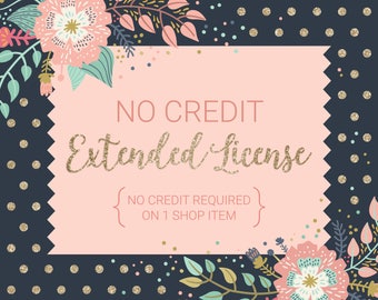 No Credit Extended License / No Credit Required on 1 Shop Item, Digital Stamp Set or Clip Art Set