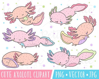 かわいいサンショウウオのクリップアート、かわいいアホロートルのクリップアート画像、アホロートルのクリップアート、アホロートルのイラスト、漫画アホロートル、かわいいアホロートルのクリップアート
