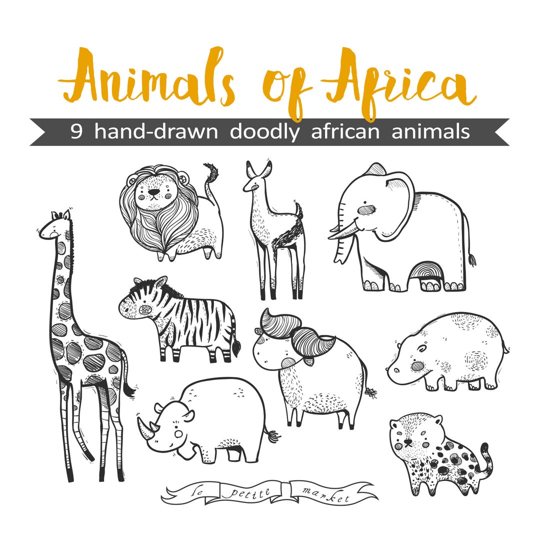 Bolso mochila para carrito del bebé AFRICA dibujo animales