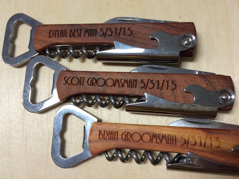 Bottle Openers Custom Engraved Wooden Beer Wine Opener Etsy