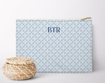 Monogram Pouch Custom Zipper Pouch with Initials Accessory Bag Monogrammed Pouch Personalized Bridesmaid Gift Custom Makeup Bag Monogram