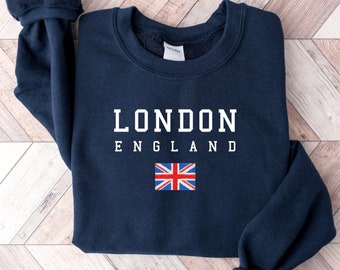 London Sweatshirt England Crewneck London Souvenir London Gift Study Abroad Sweatshirt British Gift London Vacation Memento England Gift