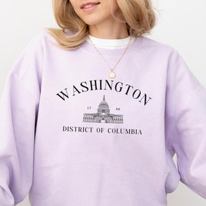Washington DC Crewneck Sweatshirt: Comfort Colors Capitol Gift
