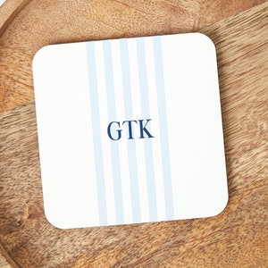 monogram coaster preppy coaster set spring home decor custom coasters for housewarming gift