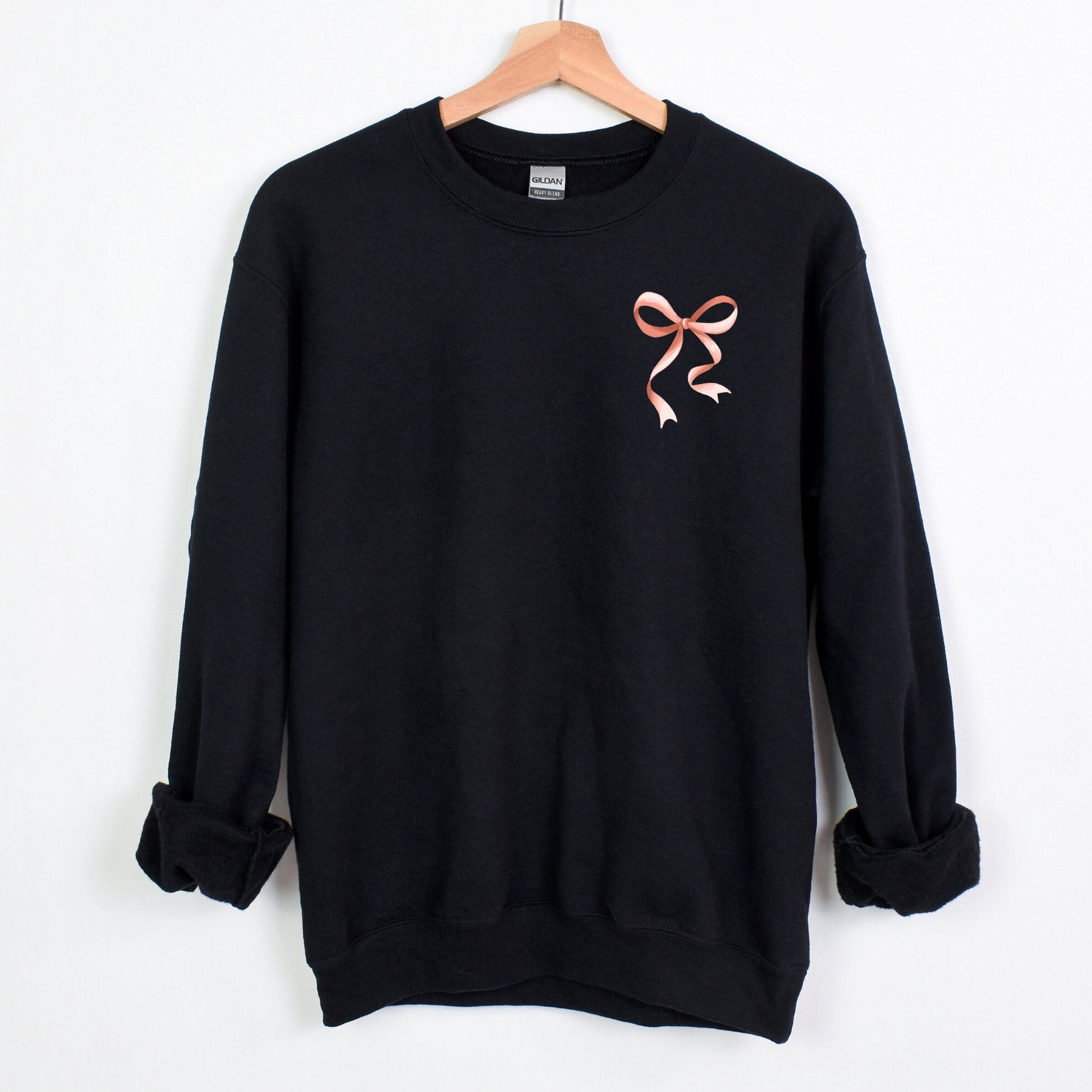 Bow Sweatshirt for Women Bow Sweater for Her Sweatshirt Pink Bow