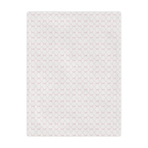 Pink Bow Throw Blanket Coquette Bedding for Girl Preppy Nursery Decor Pink and White Blanket College Girl Dorm Bedding for Baby Blanket image 2