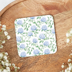 Hydrangea Coaster Set: Grandmillennial Floral Decor