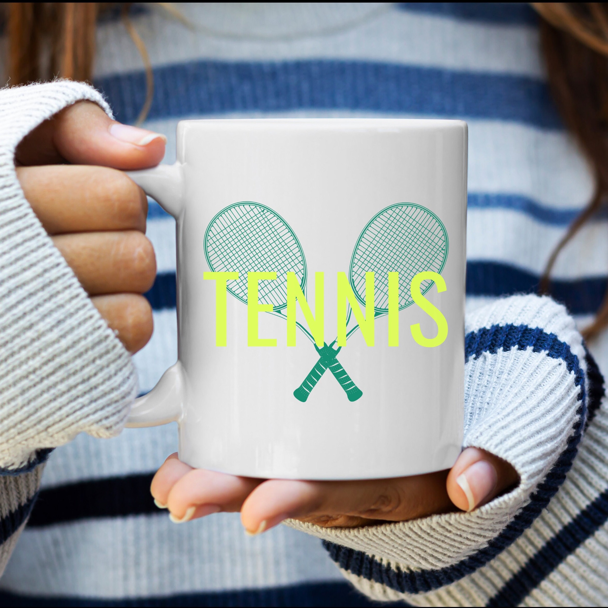 Personalized Coffee Mugs - Preppy Chic Chevron