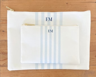 Monogrammed Diaper Bag Organizer Pouch for Diaper Bag Organizer Pouches Blue and White Pouch New Mom Gift Idea Diaper Organizer Monogrammed