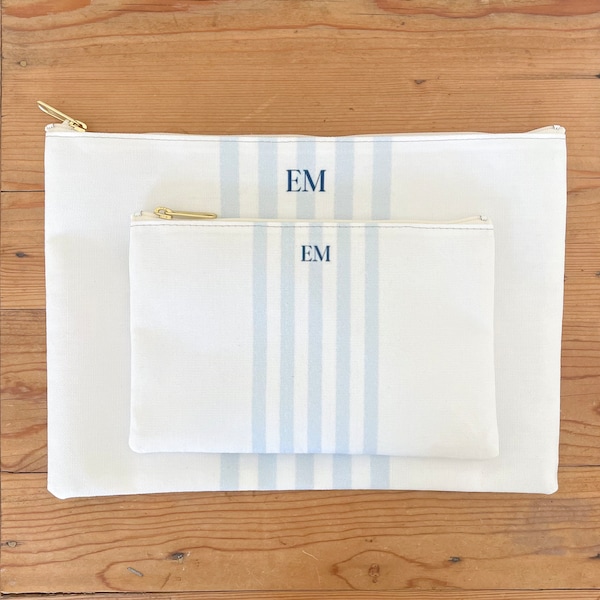 Monogrammed Diaper Bag Organizer Pouch for Diaper Bag Organizer Pouches Blue and White Pouch New Mom Gift Idea Diaper Organizer Monogrammed