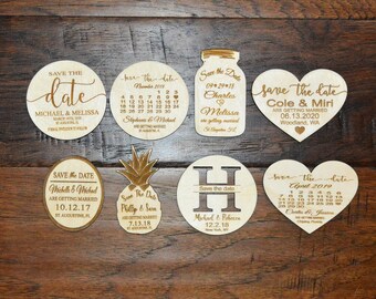 Save The Date Wood Magnet Etsy