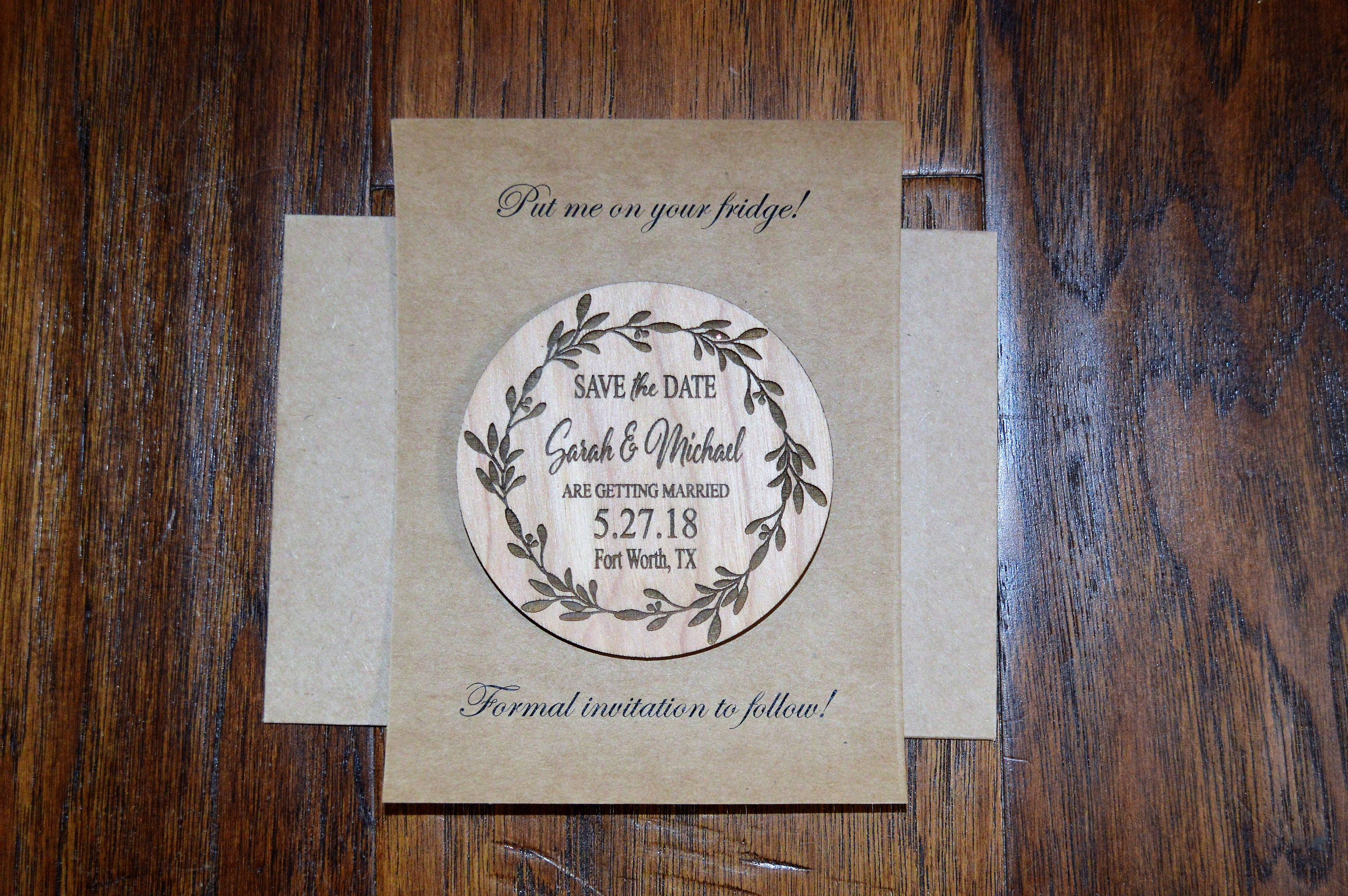 Wedding Save The Date Magnet With Envelopes Wood Save The Date Magnet Save The Date Magnet Personalized Save The Date Wedding Invitation