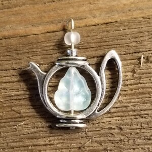 Silver Beaded Teapot pendant