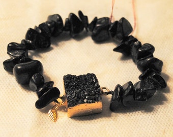 Druzy Quartz Stretch Bracelet
