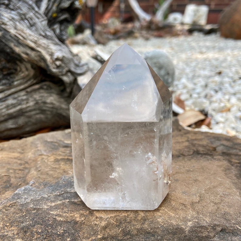 YEM 925 2.8 Polished Natural Smoky Quartz Crystal Devic Temple Channeling Point w Inclusions Brazil US Seller