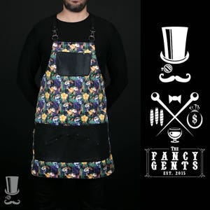 Fancy Skull & Frog Apron
