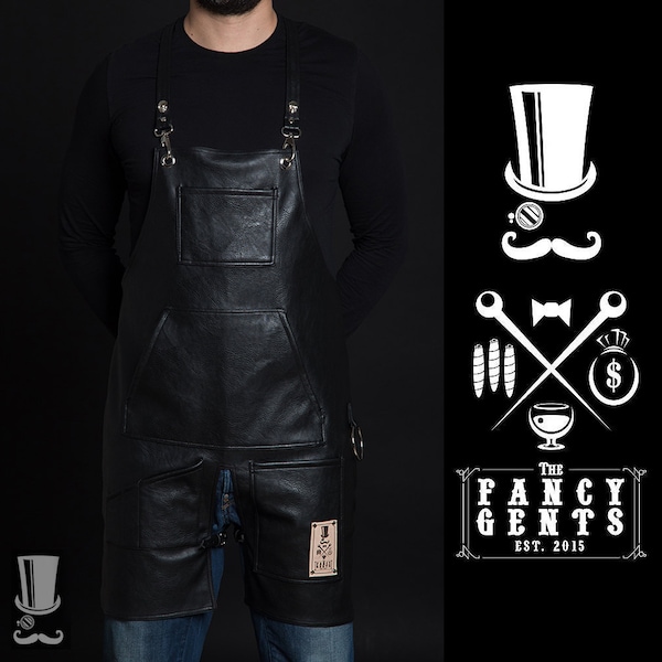 Grembiule impermeabile per tatuatori: gamba divisa, finta pelle