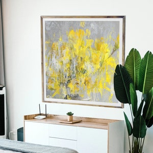 Yellow abstract printable art, DIGITAL PRINT, Abstract yellow wall art, daffodil yellow art print, yellow art, instant download