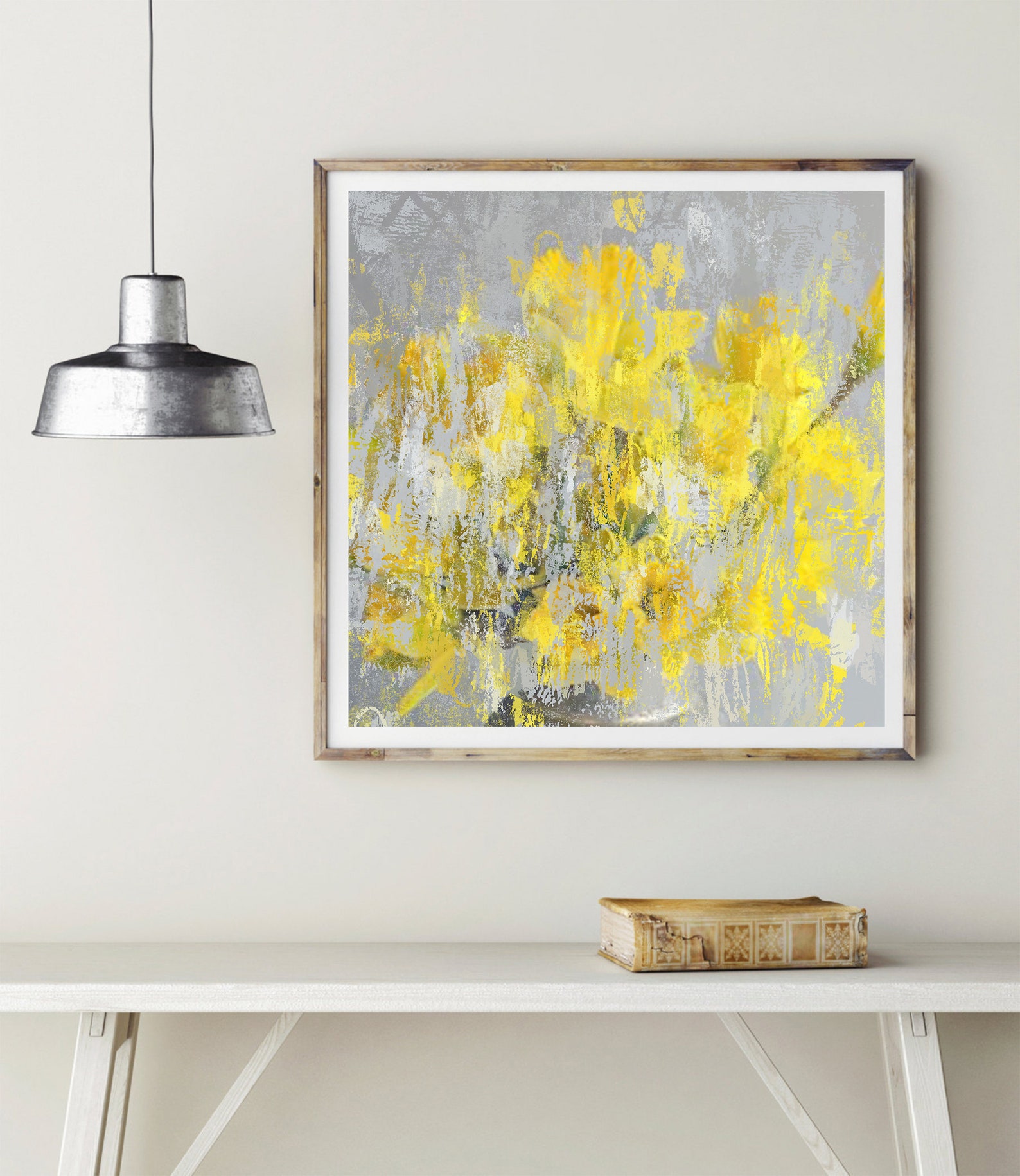 Yellow Abstract Printable Art DIGITAL PRINT Abstract Yellow Etsy