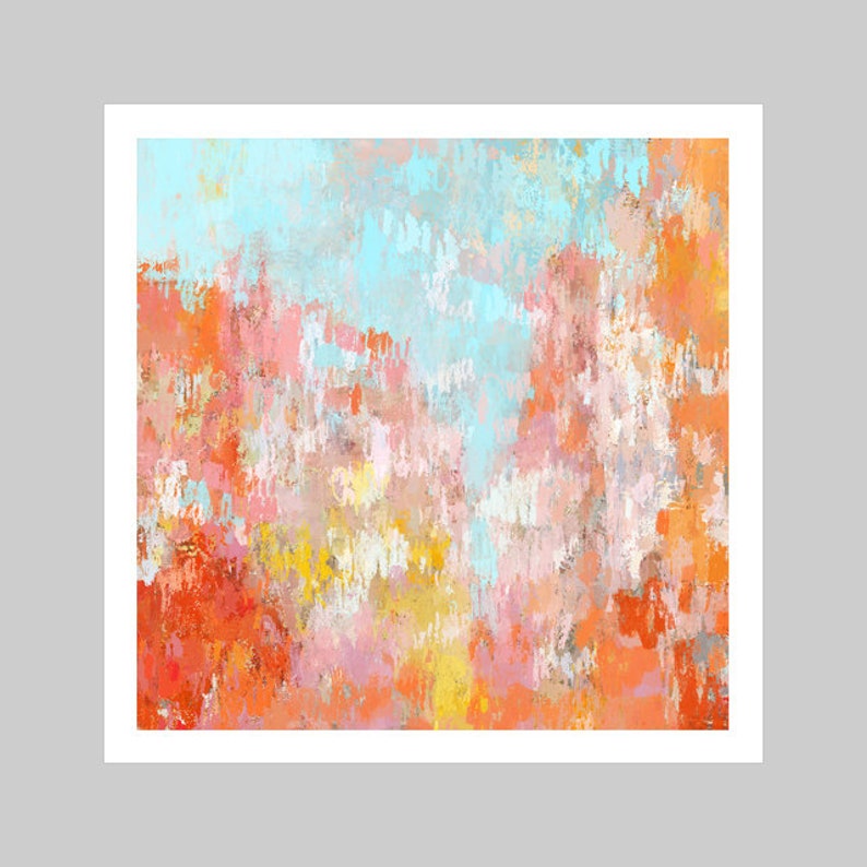 Orange Abstract Painting Abstract Art PRINTS Large Wall Art Etsy