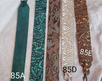 2" Embossed Genuine cowhide Leather replacement strap/cut-resistant/ leather purse strap crossbody strap/camera strap/