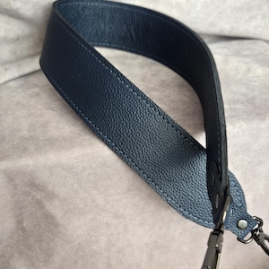 Midnight blue pebble Genuine cowhide Leather  strap/ Leather Replacement strap/leather purse strap/bag strap/crossbody strap/cut-resistant