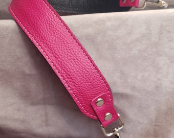 Limited Edition-Pink solid Pebble Embossed Genuine Cowhide Leather replacement strap/cut-resistant/purse strap/crossbody bag strap,Mothers