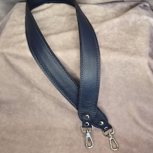 Navy blue pebble Genuine cowhide Leather  strap/ Leather Replacement strap/leather purse strap/bag strap/crossbody strap/cut-resistant
