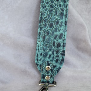 Turquoise Purple Swirl Strap for Bags 1.5 Wide Nylon 