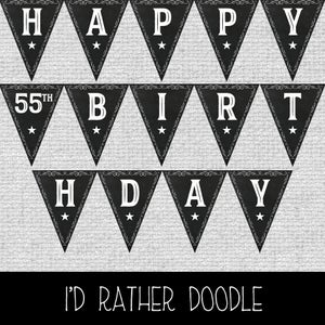 Banner vintage per il 55esimo compleanno - Banner per il 55esimo compleanno - 55esimo compleanno - 8x10 - Compleanno 1963 - Download istantaneo - Stampabile