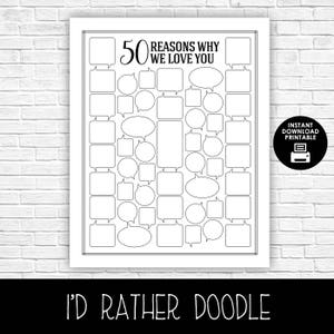 50 Reasons Why We Love You - Reasons We Love You - Printable Digital Sign - 16x20 - 50th Birthday - Printable Gift - 50th Birthday Decor