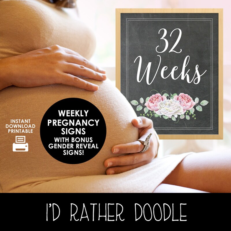 Pregnancy Weekly Signs - Etsy