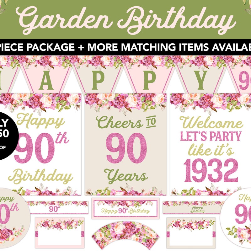 90th Birthday Decorations - Etsy