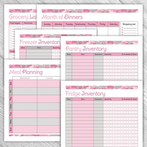 Printable Editable Kitchen Organization Kit - 6 Pages - Pantry, Fridge ...
