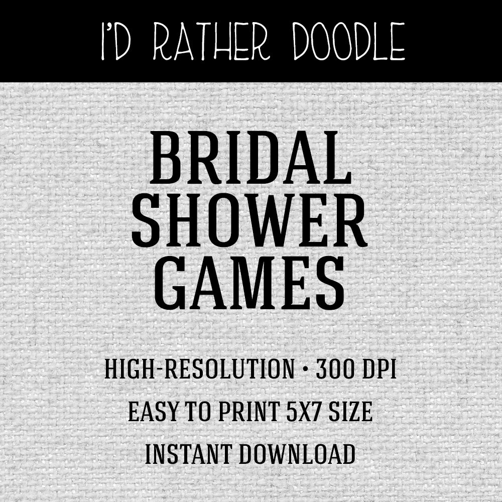 Bridal Shower Game Who Am I Printable Bridal Shower Game Etsy