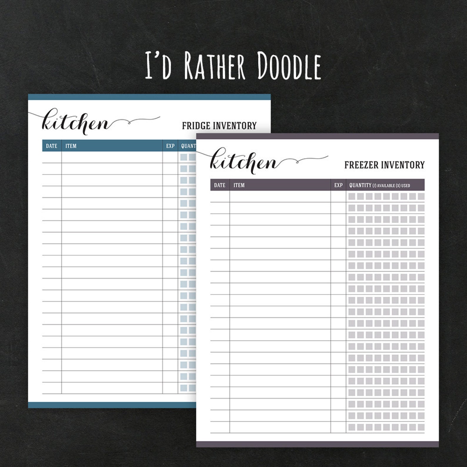 Printable Kitchen Organization Pages Kitchen Organizing | Etsy